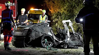 VN24 - Serious accident in Schwerte - 1020 hp Tesla S burst into flames