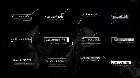 Modern & Minimal Call Outs Motion Graphics Templates