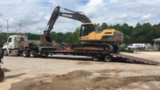 SCALING A VOLVO EC220DL EXCAVATOR (45,000LBS) ON A LANDOLL 930 TAIL TRAILER