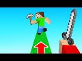 HUNTERS vs SPEEDRUNNER On A STRAIGHT LINE! (Minecraft)