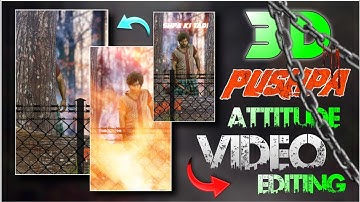 Pushpa status video editing | Attitude status video editing kinemaster | Kinemaster video editing
