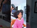 Washing, hot combing and styling Muna’s hair 😍
