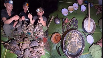 #37:  một đêm bắt ếch suối thật là đá tay của bốn anh em  khi sinh tồn trong rừng nhiệt đới