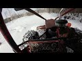 Timberjack 230D cable skidder plowing snow part 1