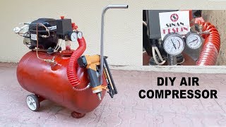 DIY Silent Air Compressor (40 liters)  Sessiz çalışan 40 litrelik hava kompresörü yapımı