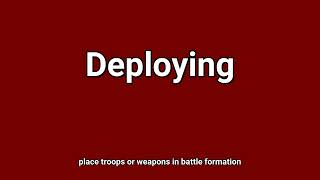 'Deploying' Meaning and Pronunciation