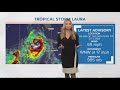 Tropical Storm Laura forecast cone and track | 4 a.m. 8/25