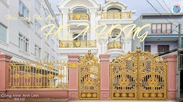 Lắp đặt công trình nhôm đúc tại Thành phố Đà Lạt - Mẫu cổng phù điêu Hoa Hồng #congbietthu  #dalat
