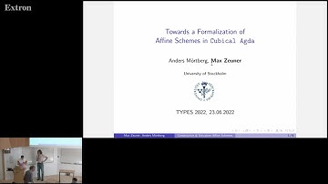 Towards a Formalization of Affine Schemes in Cubical Agda - Max Zeuner