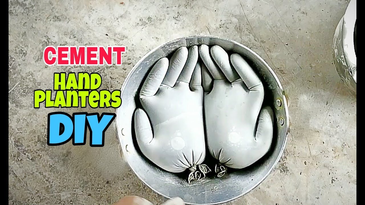 Cement Hand Planters || DIY - YouTube