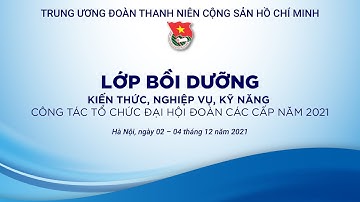 Live(Chuyên đề 1 + 2): BỒI DƯỠNG KIẾN THỨC, KỸ NĂNG, NGHIỆP VỤ  CÔNG TÁC TỔ CHỨC ĐẠI HỘI ĐOÀN 2021