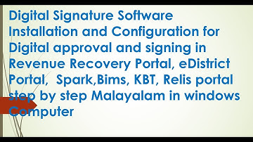 Install and configure Digital Signature Signing using for RR,eDistrict,Relis,Spark,Bims in WINDOWS