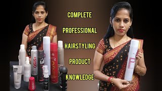 Complete Professional Hairstyling Product Knowledge | International Brand | #HairSpray Knowledge