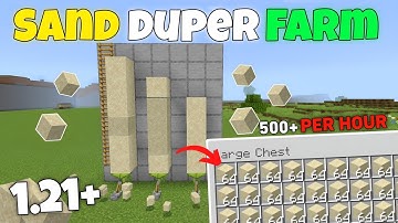Minecraft PE Easy Sand Farm || Minecraft 1.21+ Easy Tutorial 