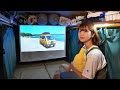 【車中泊生活】軽バン車内に映画館を作りました。