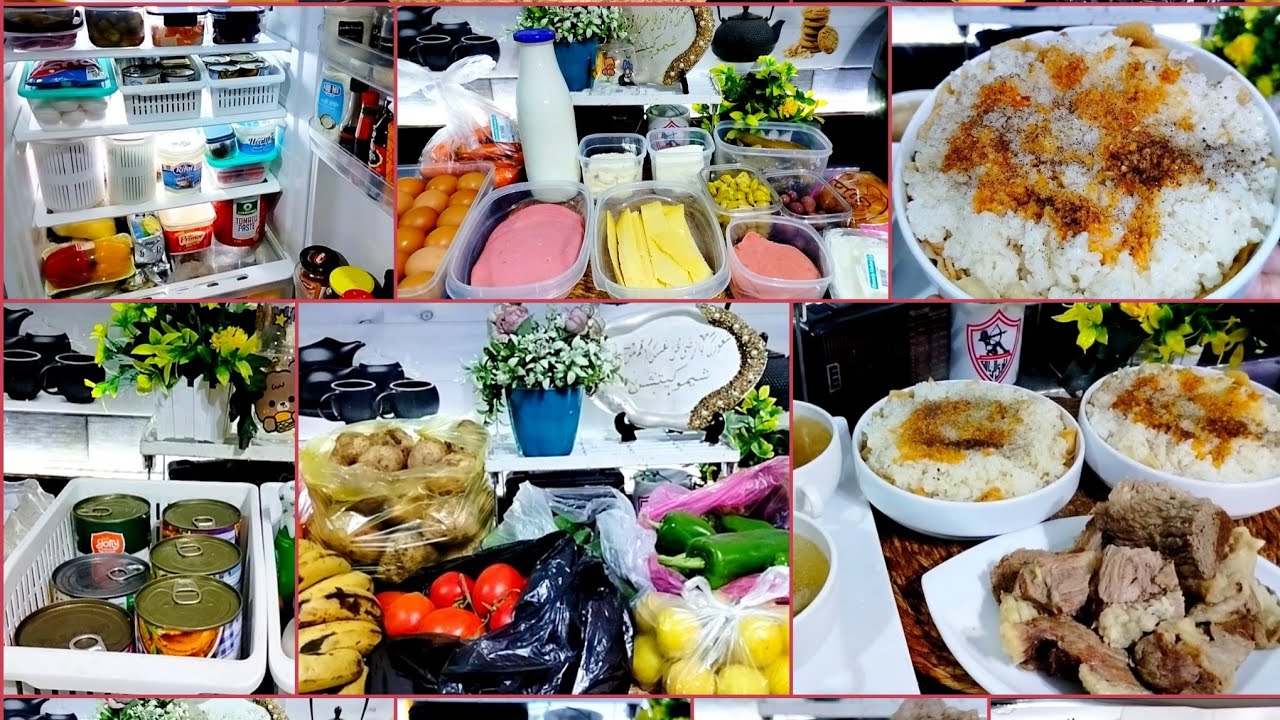 مشتريات السوق خضار وفاكهة وحاجات الاساسيه والاسعار كدا 🤦🥺وترتيب مشتريات ثلاجه بنظام والذ غداء يدفينا