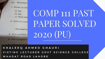 comp111 old paper solve 2020
