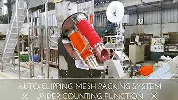 automatic clipping mesh bags packing system potato onion bagging equipment