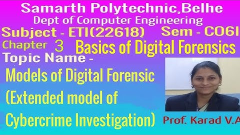 ETI Chapter 3 - Models of Digital Forensic (Extended model of Cybercrime Investigation)