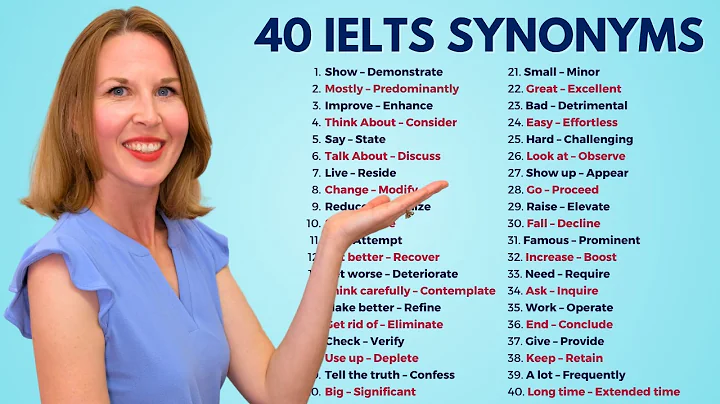 LEARN 40 IELTS Synonyms in 20 minutes | Advanced English Vocabulary