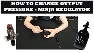 How to Adjust Output Pressure on a Ninja Regulator l Paintball Tank Output Pressure Adjustment