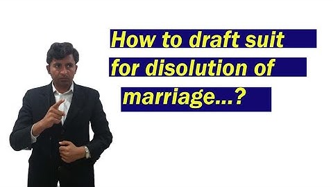 How to draft suit for dissolution of marriage | Atiq Usman Official #legaldrafting