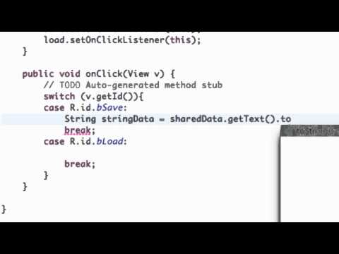 Android Application Development Tutorial   95   Saving Data with SharedPreferences