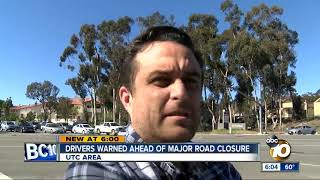 Drivers warned ahead of major road closure in UTC area