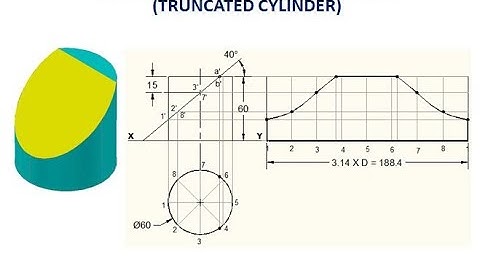 Development of Surfaces - Truncated Cylinder (Problem-1)