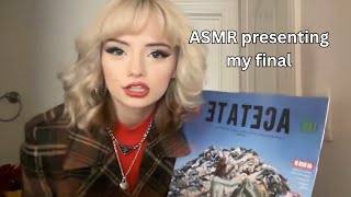ASMR presenting you my final for class (long nails, jewelry, soft talking) screenshot 5