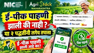 E Pik Pahani Status Check Online | How To Check E Pik Pahani Status DCS MH Agristack screenshot 4