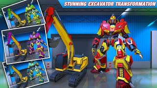 Excavator Berubah Jadi Robot Perang | Excavator Robot Transform Game : Snow Excavator screenshot 4