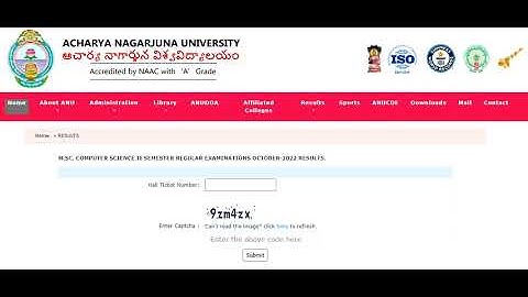 ANU M.SC. COMPUTER SCIENCE II SEMESTER REGULAR EXAMINATIONS OCTOBER-2022 RESULTS.