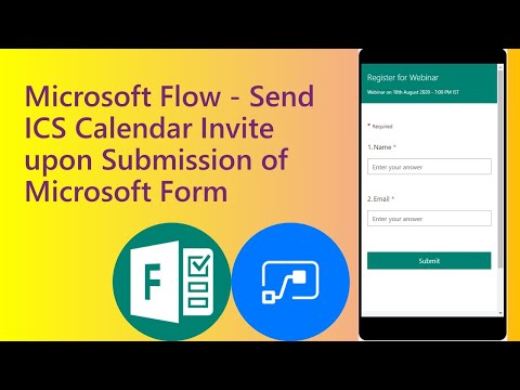 Microsoft PowerAutomateまたはMicrosoftFlowを使用してICSカレンダーの招待状を送信する