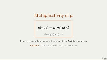 Multiplicativity of the Möbius Function μ(n) · Mastering Möbius Inversion #3
