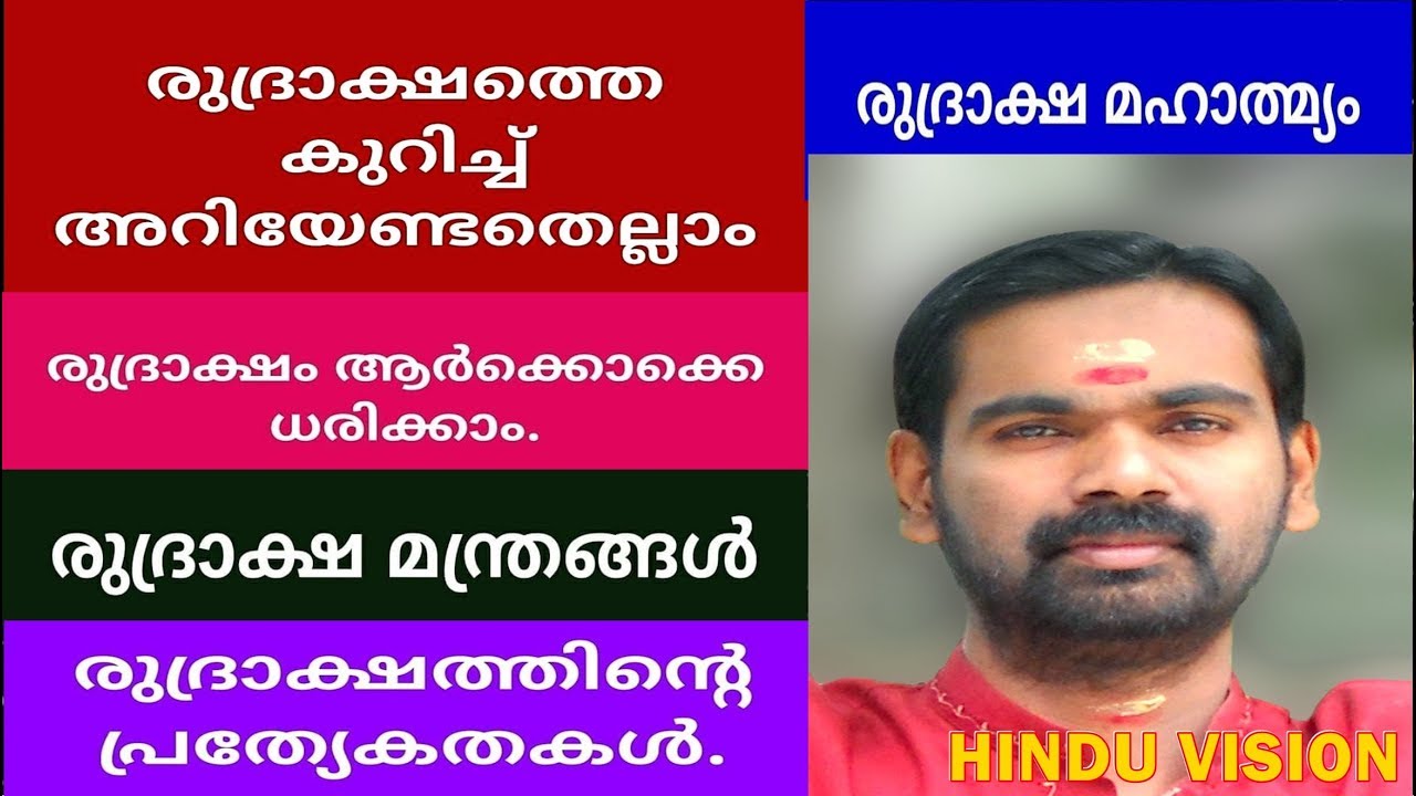 രുദ്രാക്ഷത്തെ കുറിച്ചു അറിയേണ്ടതെല്ലാം  ! RUDRASHAM ! HINDU!