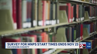 Survey for MNPS start times ends Nov 23