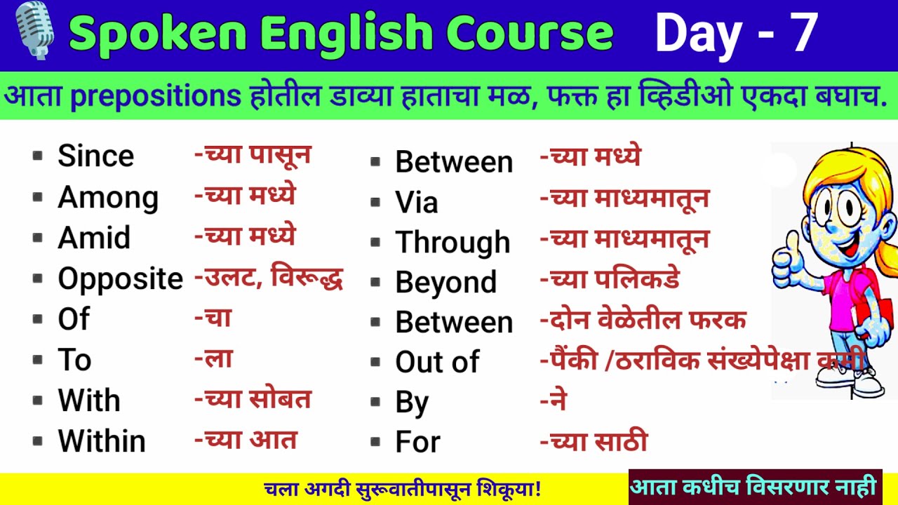 Prepositions in English grammar |English speaking course day 7 |English speaking for beginners