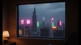 Dystopian Cyberpunk Rain & Soft Keyboard Typing | 2 Hours for Focus & Coding screenshot 1