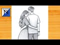 How to Draw a Hugging Couple - Beginner Pencil Sketch ✏️