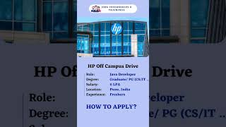 Hp off campus drive 2022 | Java developer job | Apply now !