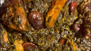 How To Cook RedOil Potatoes Leaves With Country Beans 🫘