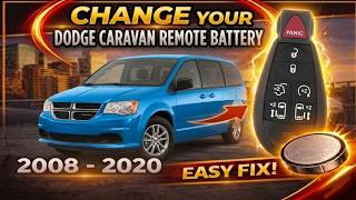 How to change the battery on a 2008-2020 Dodge Caravan CR2032 (7 button remote fob)