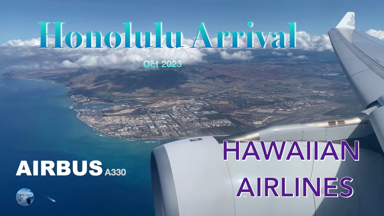 [4K] Incrediable Hawaiian Airlines A330 Arrival and Landing in Honolulu!🏝️