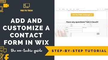 WIX CONTACT FORM: How To Add And Customize A Contact Form In Wix - Wix Website Tutorial On Wix Forms