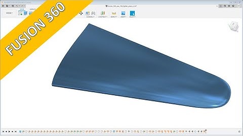 WW-109 Fighter Plane - Part 2 - Wings - Fusion 360 Training - Surfaces