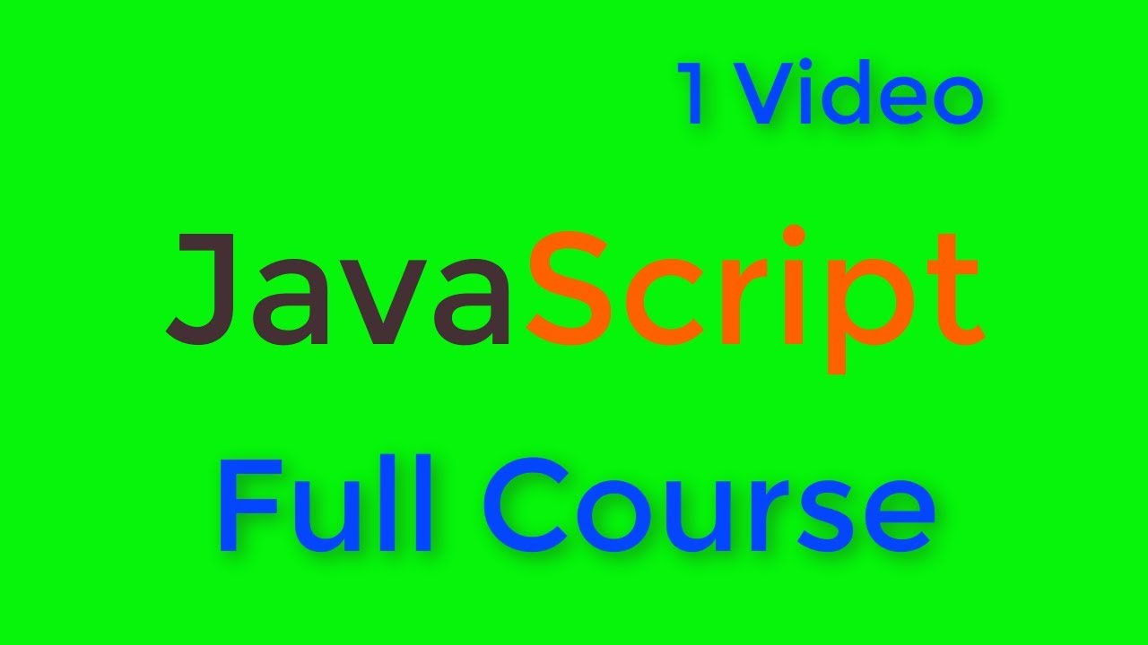 Javascript Tutorial For Beginners Full Course Youtube