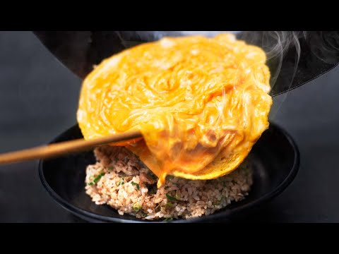 玉子炒飯とラーメン Egg Fried Rice & Ramen - Japanese Street Food チャーハン 볶음밥 炒饭