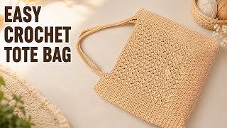 Easy Crochet Tote Bag Tutorial | Simple & Beautiful Everyday Bag
