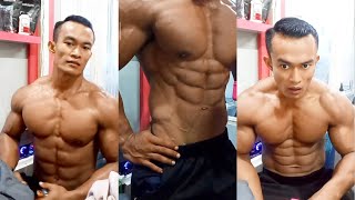 asian shredded body muscle hunk